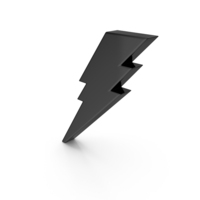 Black Lightning Symbol PNG & PSD Images