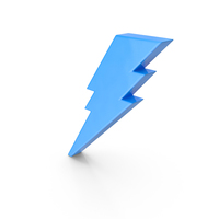 Blue Lightning Symbol PNG & PSD Images