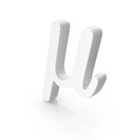 White Mu Math Symbol PNG & PSD Images