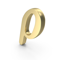 Gold Rho Math Symbol PNG & PSD Images