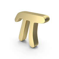 Gold Pi Math Symbol PNG & PSD Images