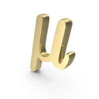 Gold Mu Symbol PNG & PSD Images