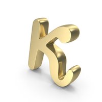 Gold Kappa Math Symbol PNG & PSD Images