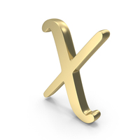Chi Math Symbols Gold PNG & PSD Images