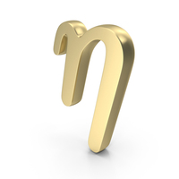 Gold Eta Math Symbol PNG & PSD Images