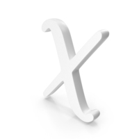 White Chi Math Symbol PNG & PSD Images