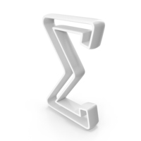 White Summation Symbol PNG & PSD Images