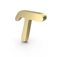 Gold Tau Math Symbol PNG & PSD Images