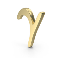 Gold Gamma Math Symbol PNG & PSD Images
