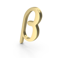 Gold Beta Math Symbol PNG & PSD Images