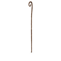Long Wooden Staff With Spiral Tip PNG & PSD Images