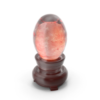 Amber Resin with Wooden Stand PNG & PSD Images