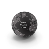 Black World Globe PNG & PSD Images