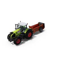 Tractor Claas Axion 800 With Sodimac Rafal 3300 Spreader PNG & PSD Images