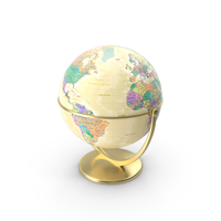Vintage World Globe with Stand PNG & PSD Images