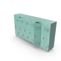 Green Old Lockers PNG & PSD Images