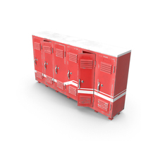 Red Old Lockers PNG & PSD Images