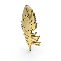 Golden Feather Icon PNG & PSD Images