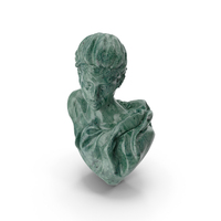 Glossy Green Marble Queen's Statue PNG & PSD Images