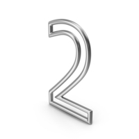 Silver Number 2 PNG & PSD Images