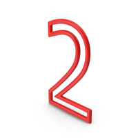 Red Number 2 PNG & PSD Images
