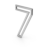 Silver Number 7 PNG & PSD Images