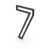 Black Number 7 PNG & PSD Images