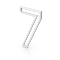 White Number 7 PNG & PSD Images