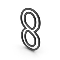 Black Number 8 PNG & PSD Images