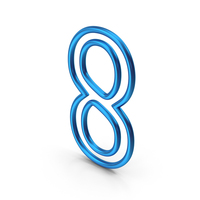 Blue Number 8 PNG & PSD Images