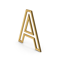 Golden Letter A PNG & PSD Images