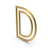 Golden Letter D PNG & PSD Images