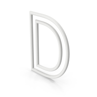 White Letter D PNG & PSD Images