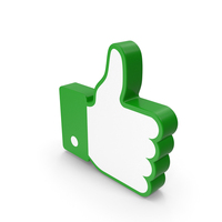 Green Facebook Like Symbol PNG & PSD Images