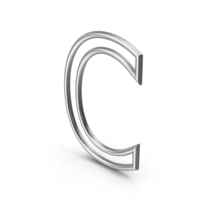 Silver Letter C PNG & PSD Images