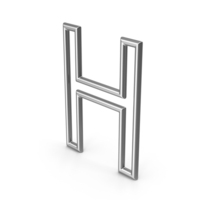 Silver Letter H PNG & PSD Images