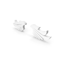 Wings V Frame Boarder Fly White PNG & PSD Images