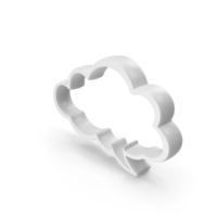 White Cloud Speech Bubble Outline Symbol PNG & PSD Images