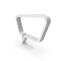 White Square Speech Bubble Outline Symbol PNG & PSD Images