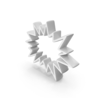 White Star Speech Bubble Outline Symbol PNG & PSD Images