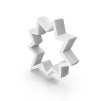 White Star Speech Bubble Outline Symbol PNG & PSD Images
