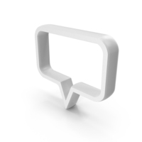 White Square Speech Bubble Outline Symbol PNG & PSD Images