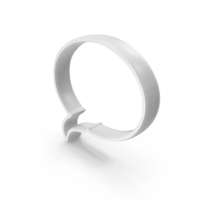 White Circular Speech Bubble Outline Symbol PNG & PSD Images
