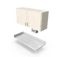 Wall Unit with Desk Clean PNG & PSD Images