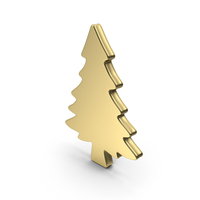 Golden Pine Tree Symbol PNG & PSD Images