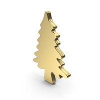 Golden Pine Tree Symbol PNG & PSD Images