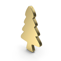 Golden Pine Tree Symbol PNG & PSD Images