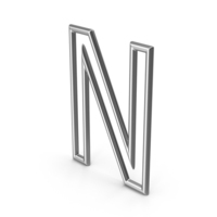 Silver Letter N PNG & PSD Images