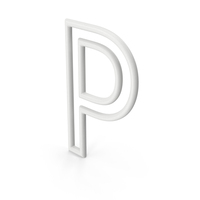 White Letter P PNG & PSD Images