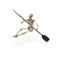Worn Skeleton Oaring With Double Sided Paddle PNG & PSD Images